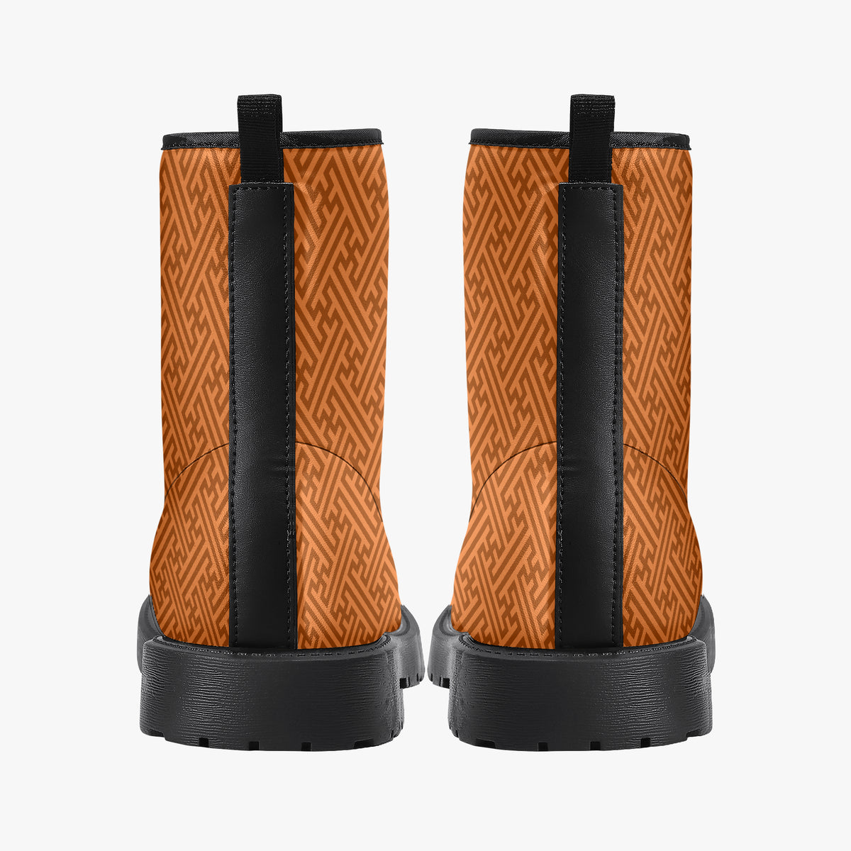Japanese Wagara - Sayagata Orange - PU Leather Boots