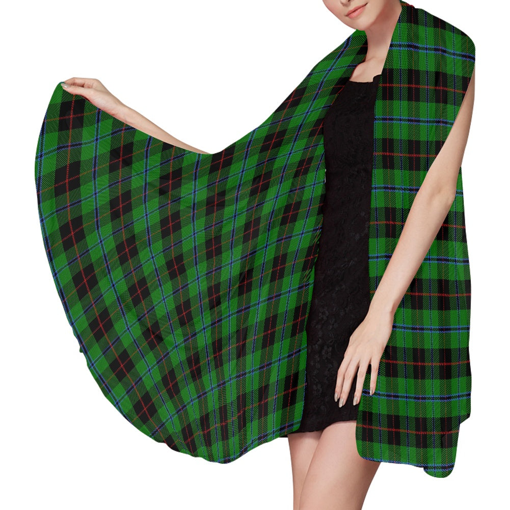 Clan Douglas Black Tartan Chiffon Scarf