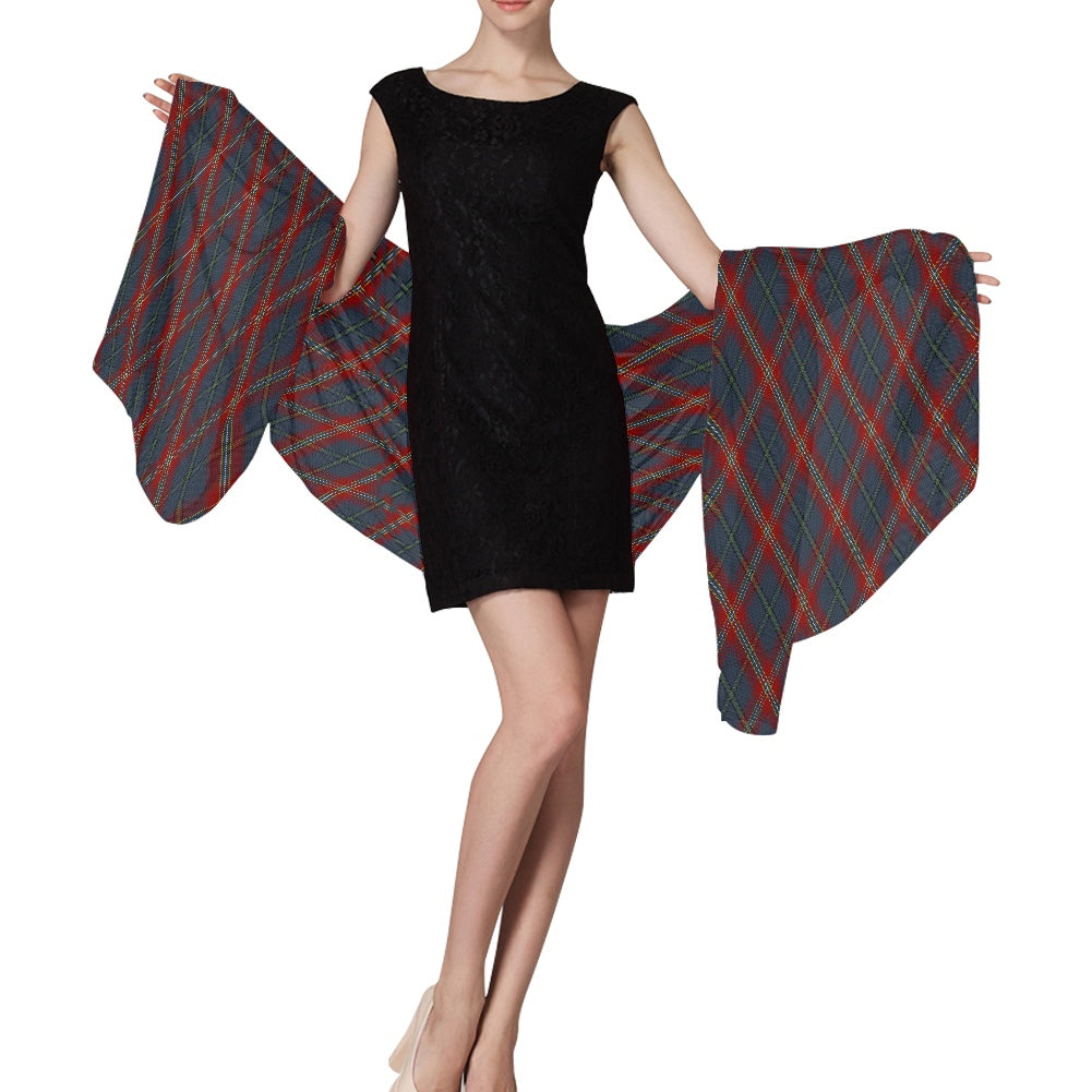 Breizh | Breton | Bretagne Bro-Naoned Tartan Chiffon Scarf Bias