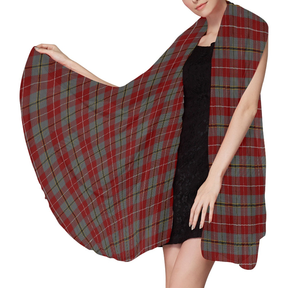 Clan Douglas Ancient Red Tartan Chiffon Scarf