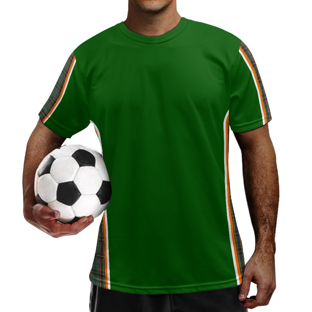 Irish County Antrim Tartan Strip Football Shirt
