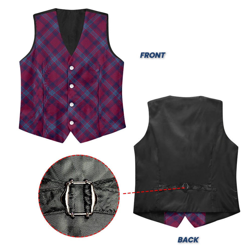 Clan Bennet Tartan Bias Suit vest jacket