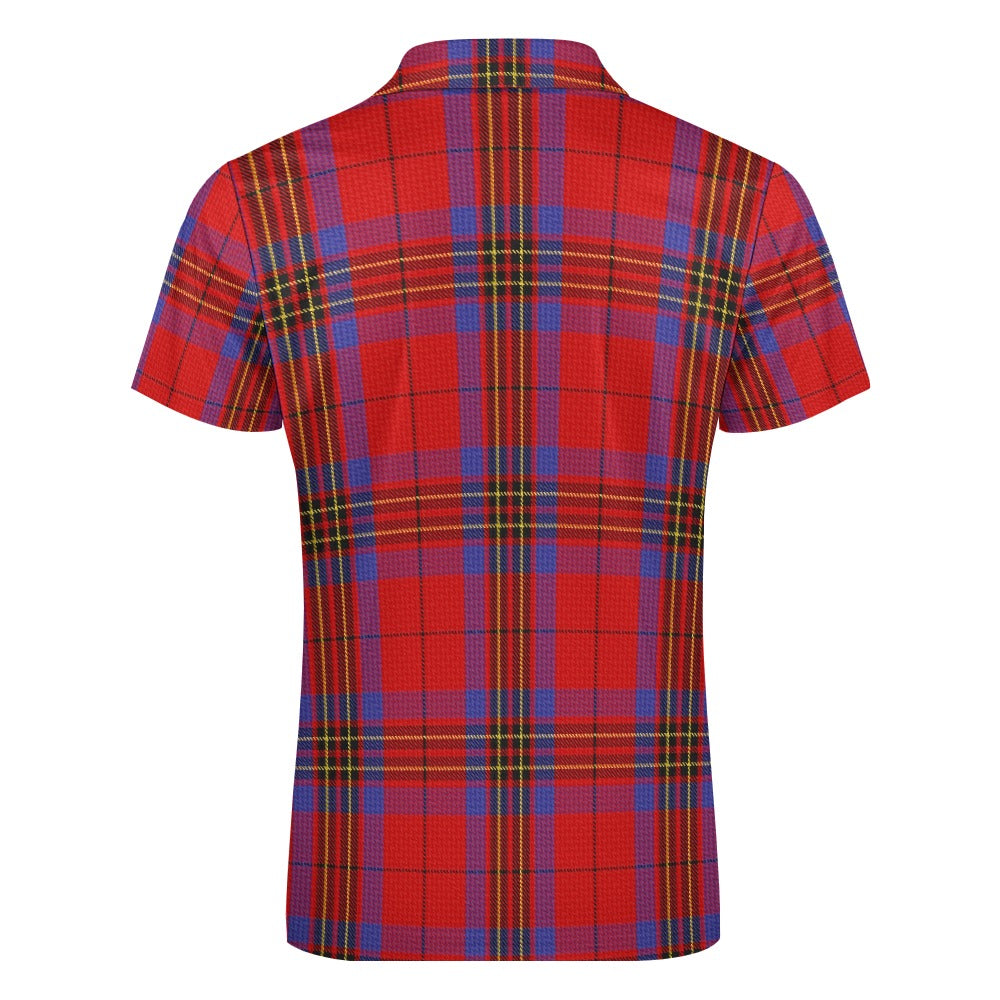 Clan Leslie Tartan Short sleeve polo shirt