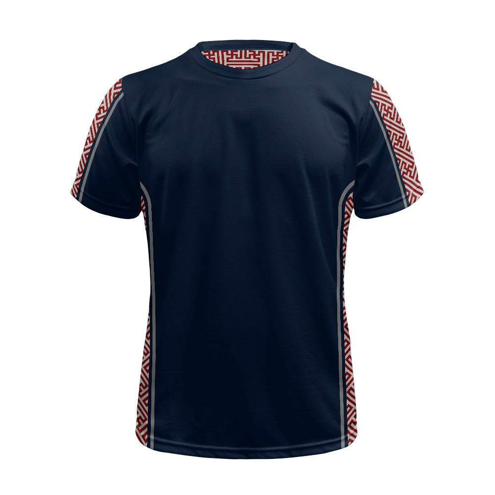 Japanese Wagara - Red Sayagata Strip - Football Shirt