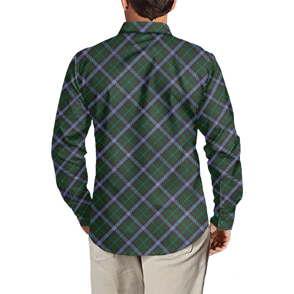 US State - Missouri Tartan Men's long-sleeved shirt