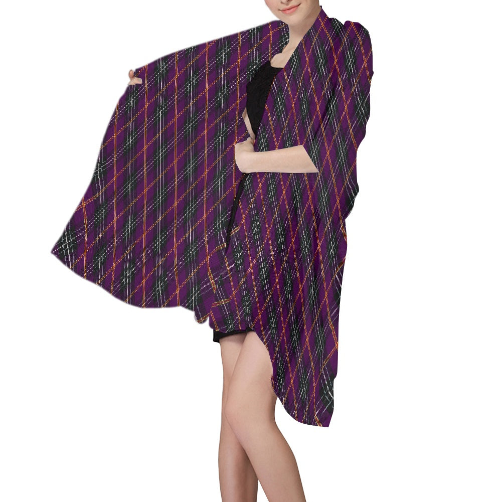 Cornish - Curnow Tartan Bias Chiffon Scarf