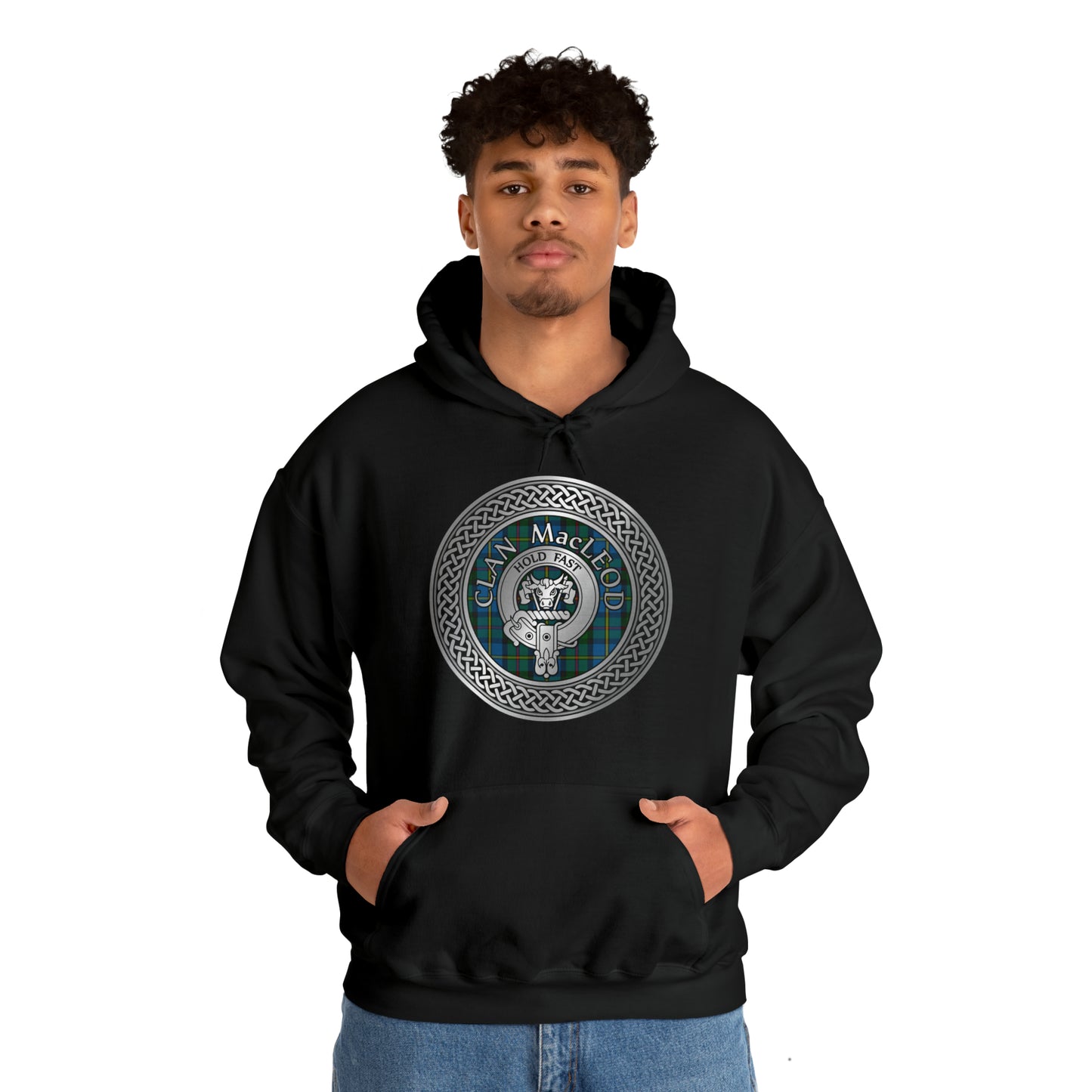 Clan MacLeod Crest & Tartan Unisex Heavy Blend™ Hooded Sweatshirt