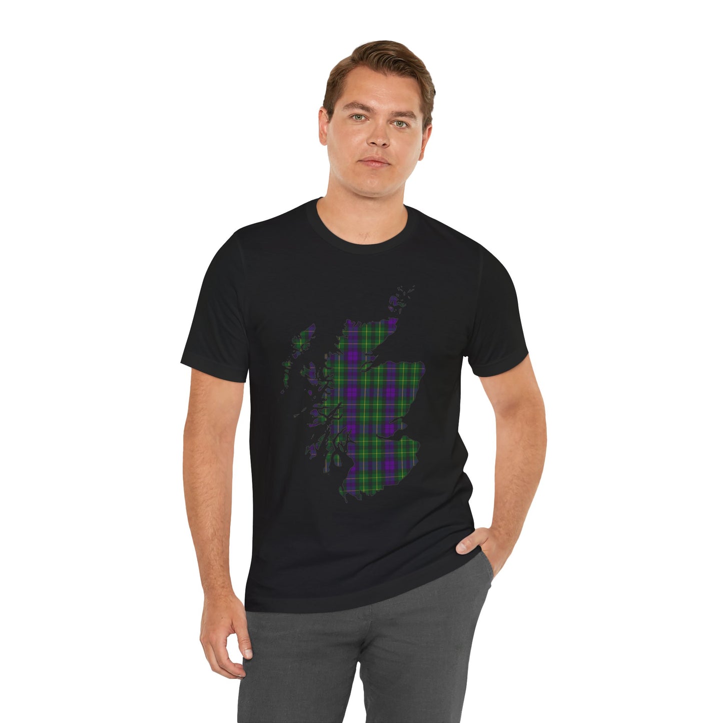 Clan Abercrombie Tartan Map | Unisex T-Shirt