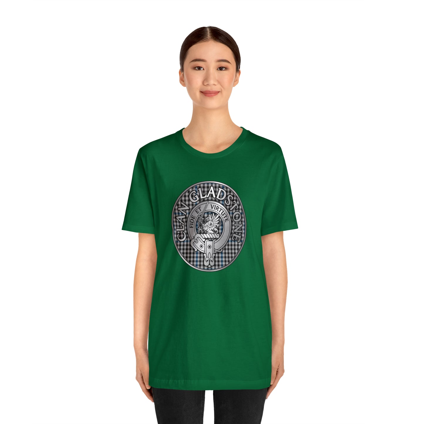 Clan Gladstone Crest & Tartan | Unisex T-Shirt