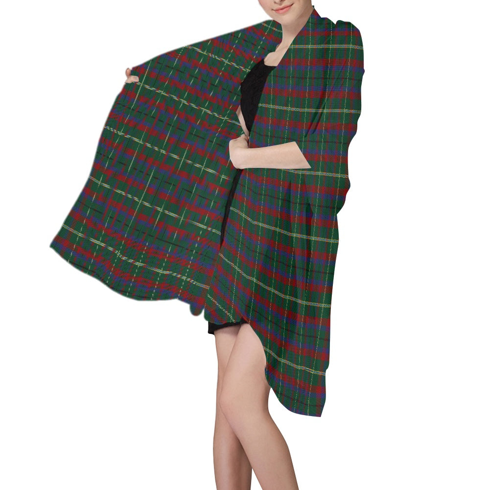 Irish County Mayo Tartan Chiffon Scarf