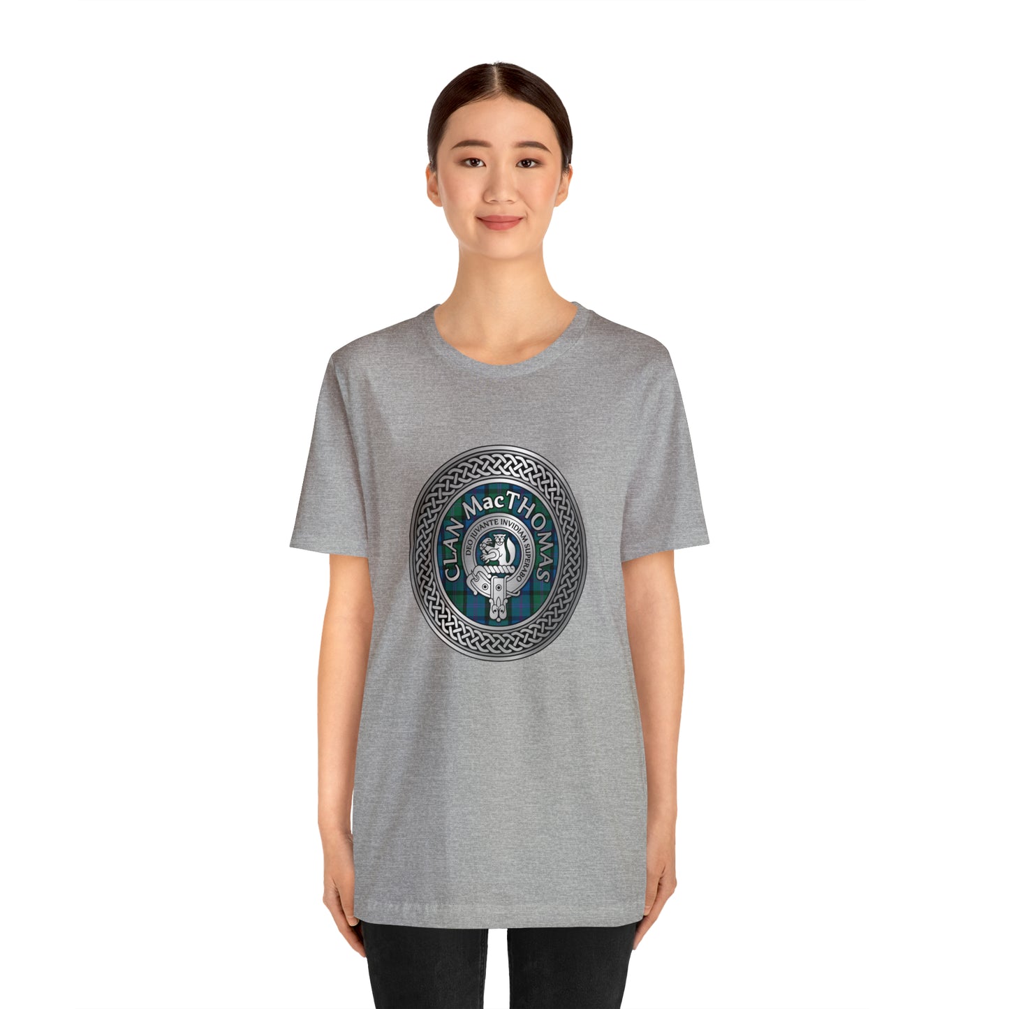 Clan MacThomas Crest & Tartan Knot | Unisex T-Shirt