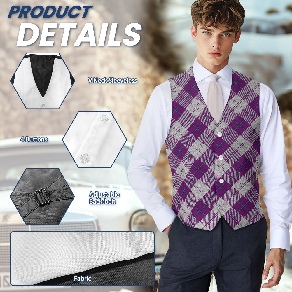 Clan Cunningham Dress Purple Tartan Suit vest jacket