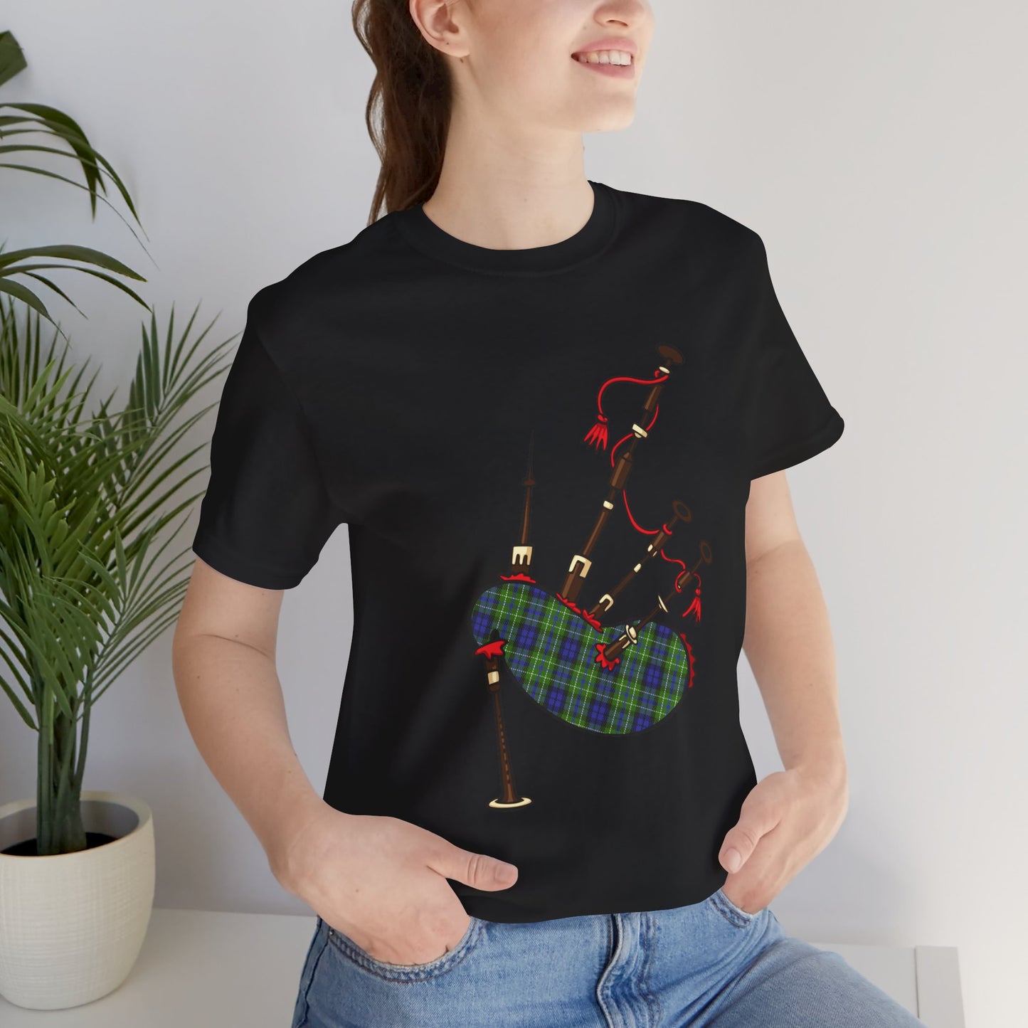 Clan MacNeill of Gigha Tartan Bagpipes | Unisex T-Shirt