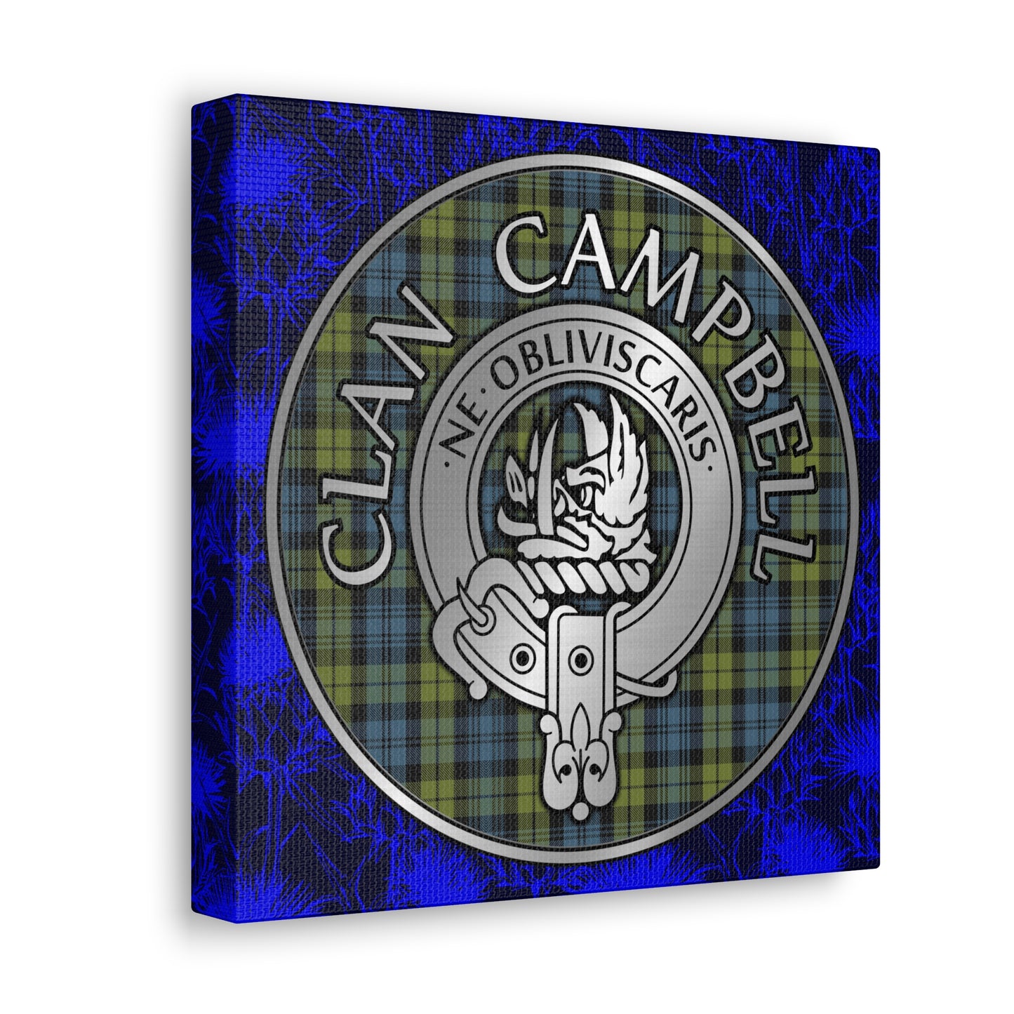 Clan Campbell Crest & Tartan Canvas Gallery Wraps