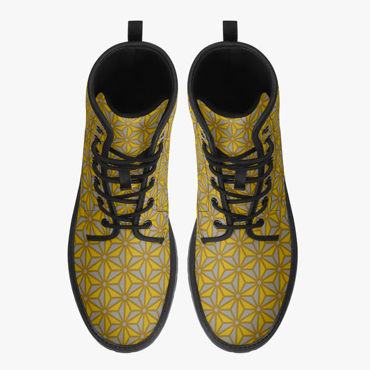 Japanese Wagara - Asoha Gold - PU Leather Boots