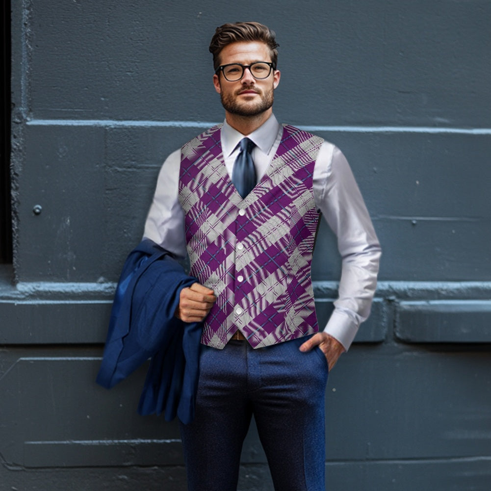 Clan Cunningham Dress Purple Tartan Suit vest jacket