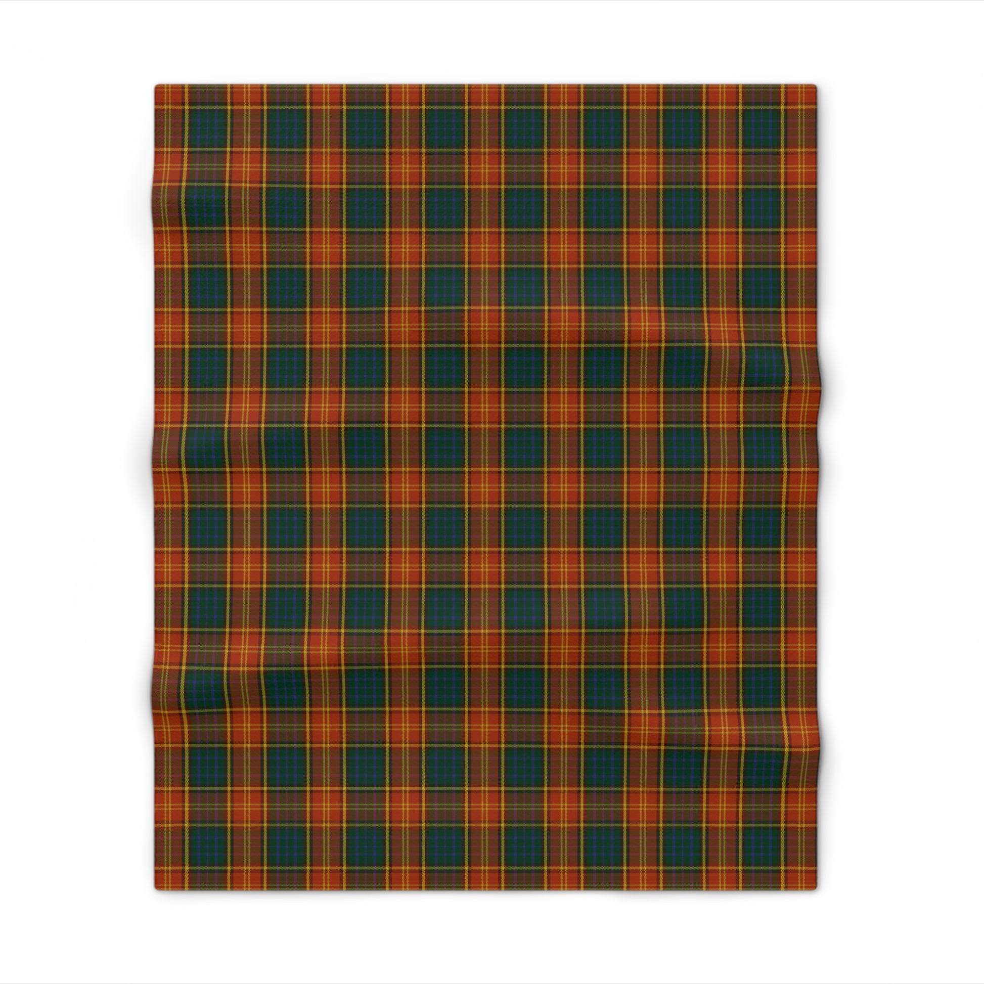 Irish County Roscommon Tartan Throw Blanket