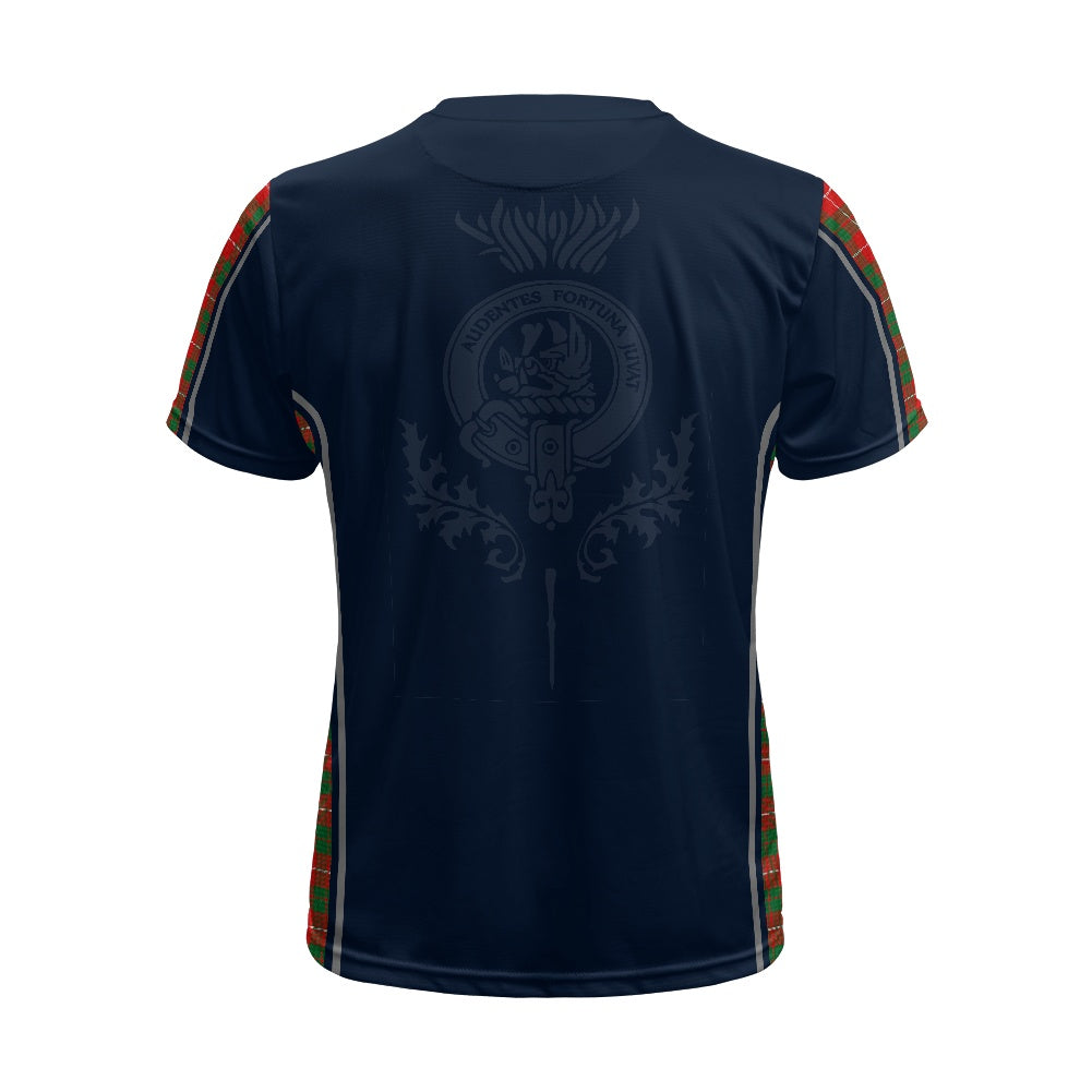 Clan MacKinnon Crest & Tartan Football Shirt