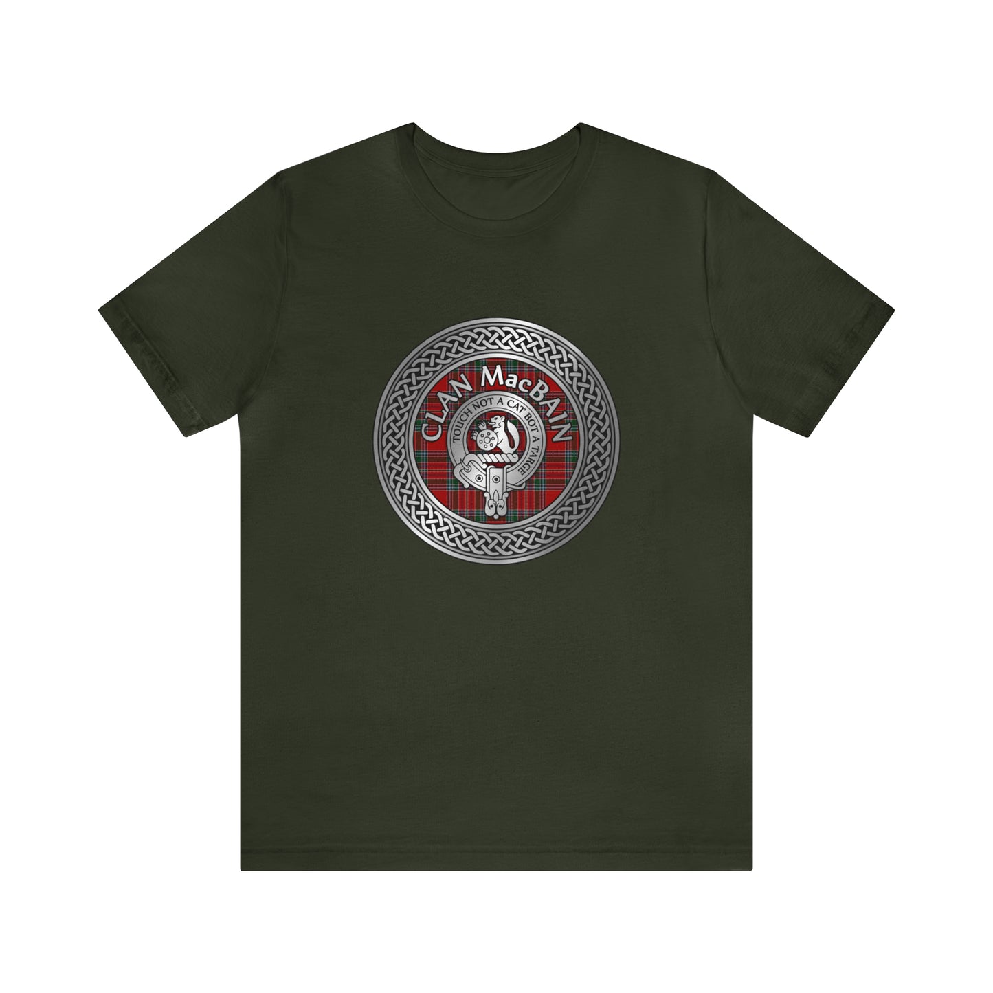 Clan MacBain Crest & Tartan Knot | Unisex T-Shirt