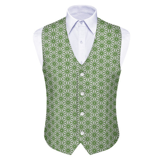 Wagara - Asanoha Green Suit vest jacket