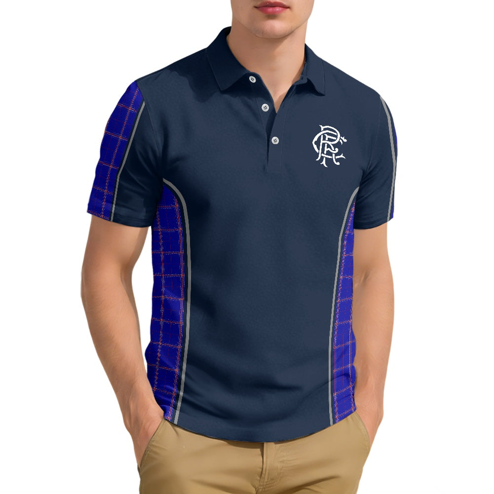 Rangers RFC Crest & Tartan Polo