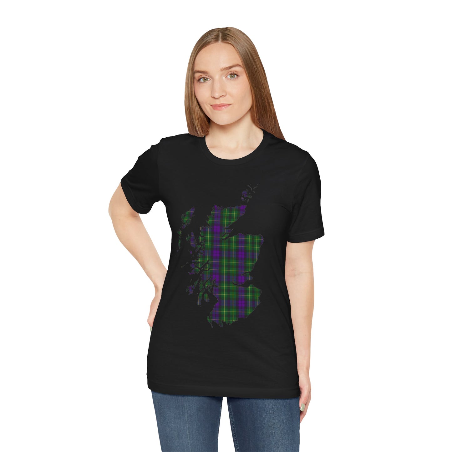 Clan Abercrombie Tartan Map | Unisex T-Shirt