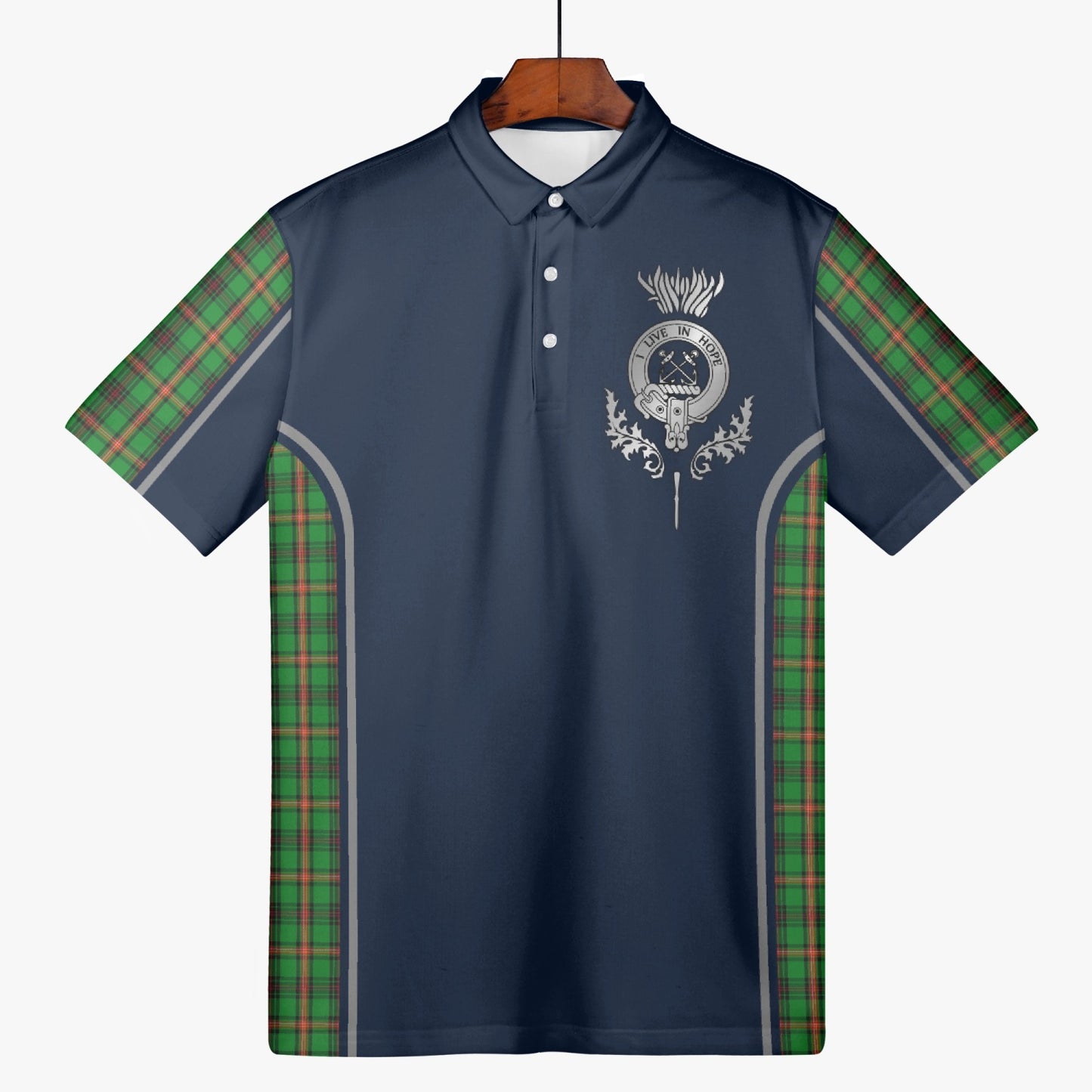 Clan Kinnear Crest & Tartan Polo Shirt