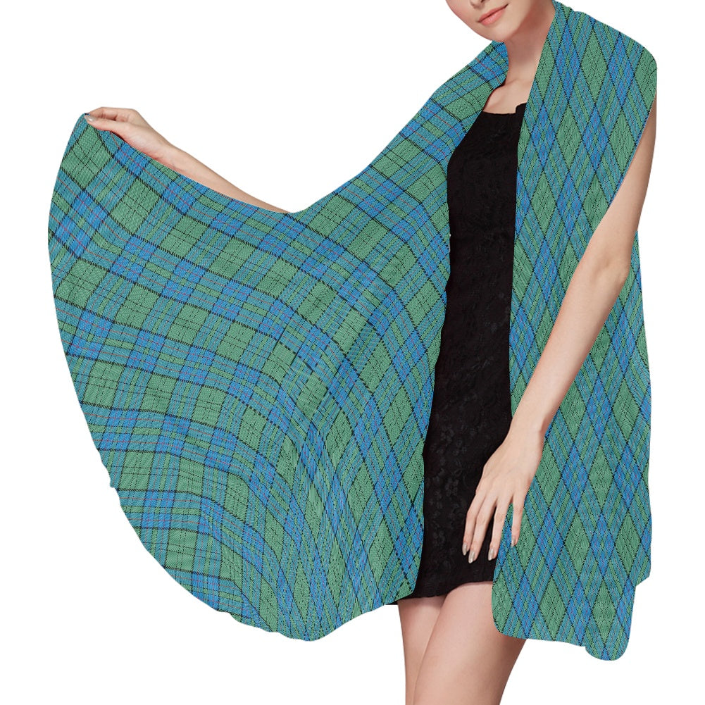 Clan Lockhart Tartan Bias Chiffon Scarf