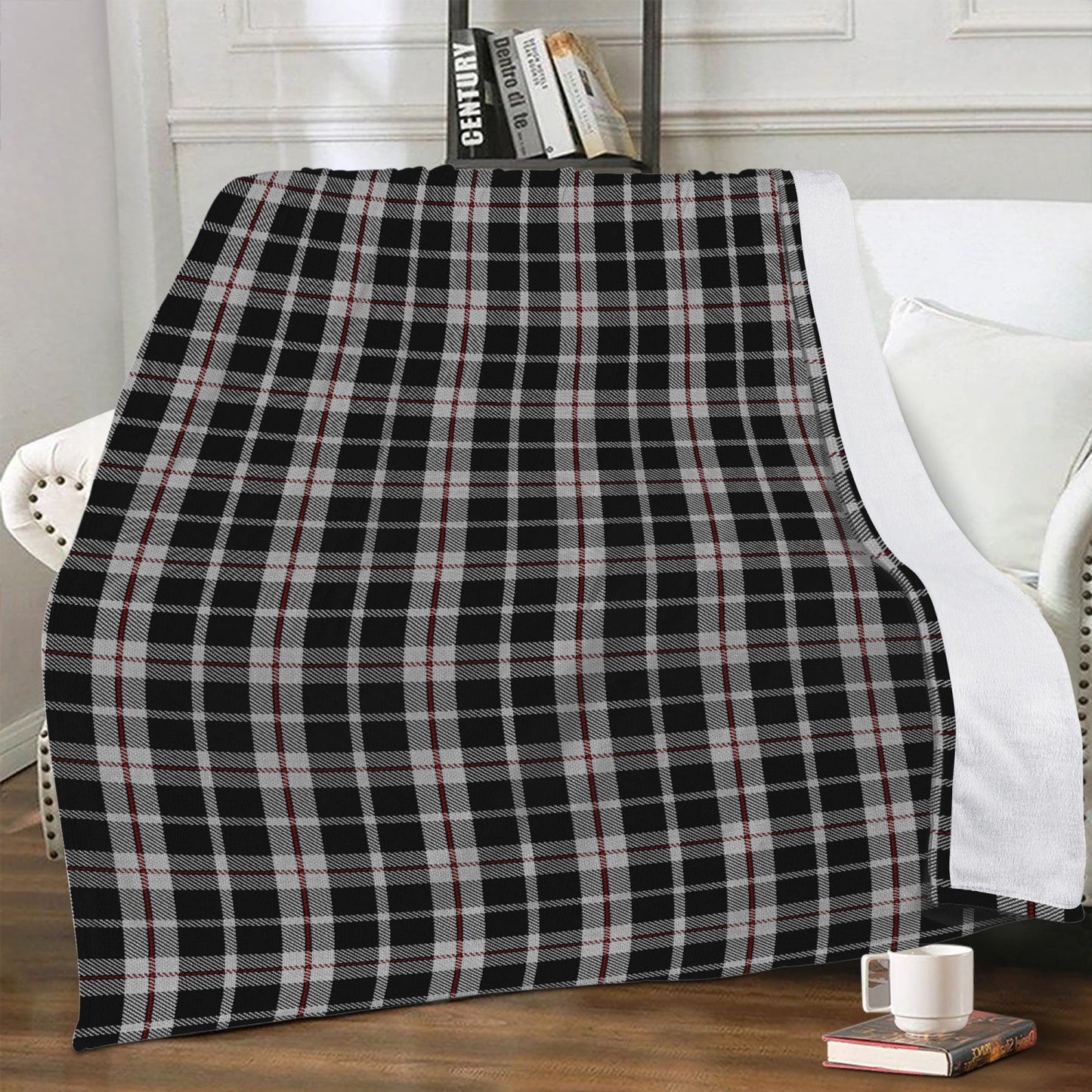 Cornish St Piran Tartan Fleece Blanket