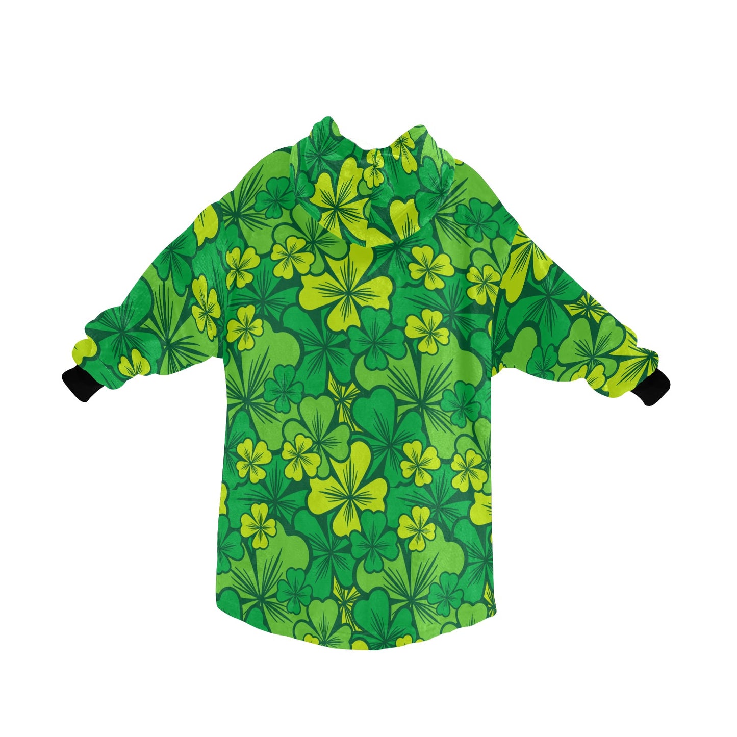 Irish Shamrock Blanket Hoodie for Men