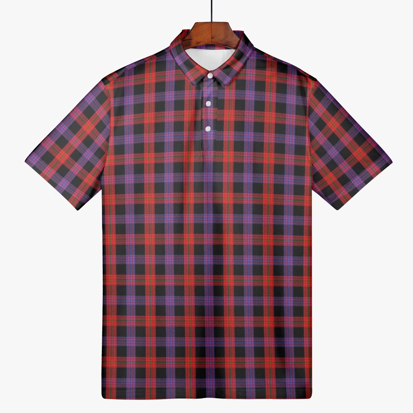 Clan Brown Tartan Polo Shirt