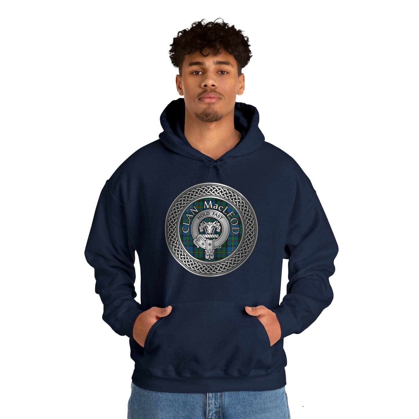 Clan MacLeod Crest & Tartan Unisex Heavy Blend™ Hooded Sweatshirt