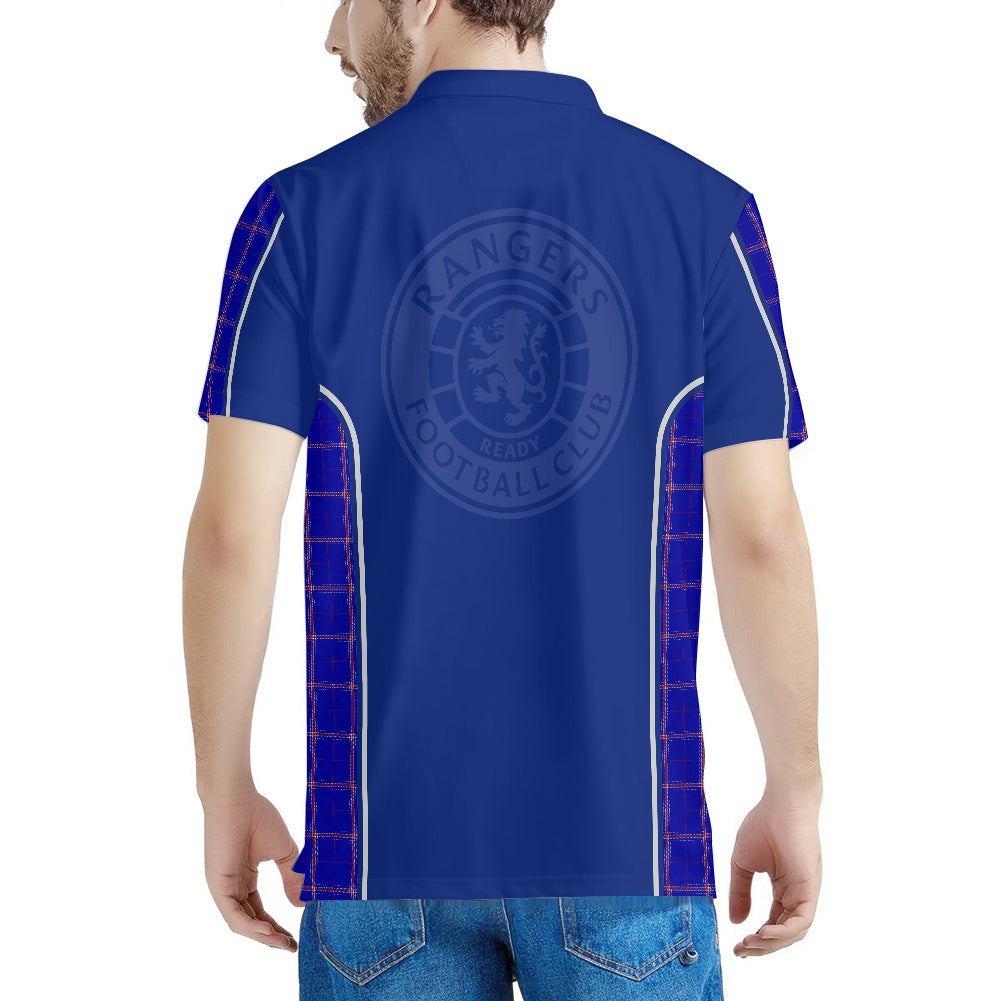 Rangers Lion Crest & Tartan Polo