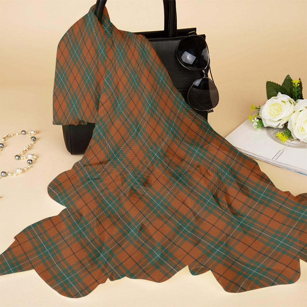 Clan MacAulay Ancient Tartan Bias Chiffon Scarf