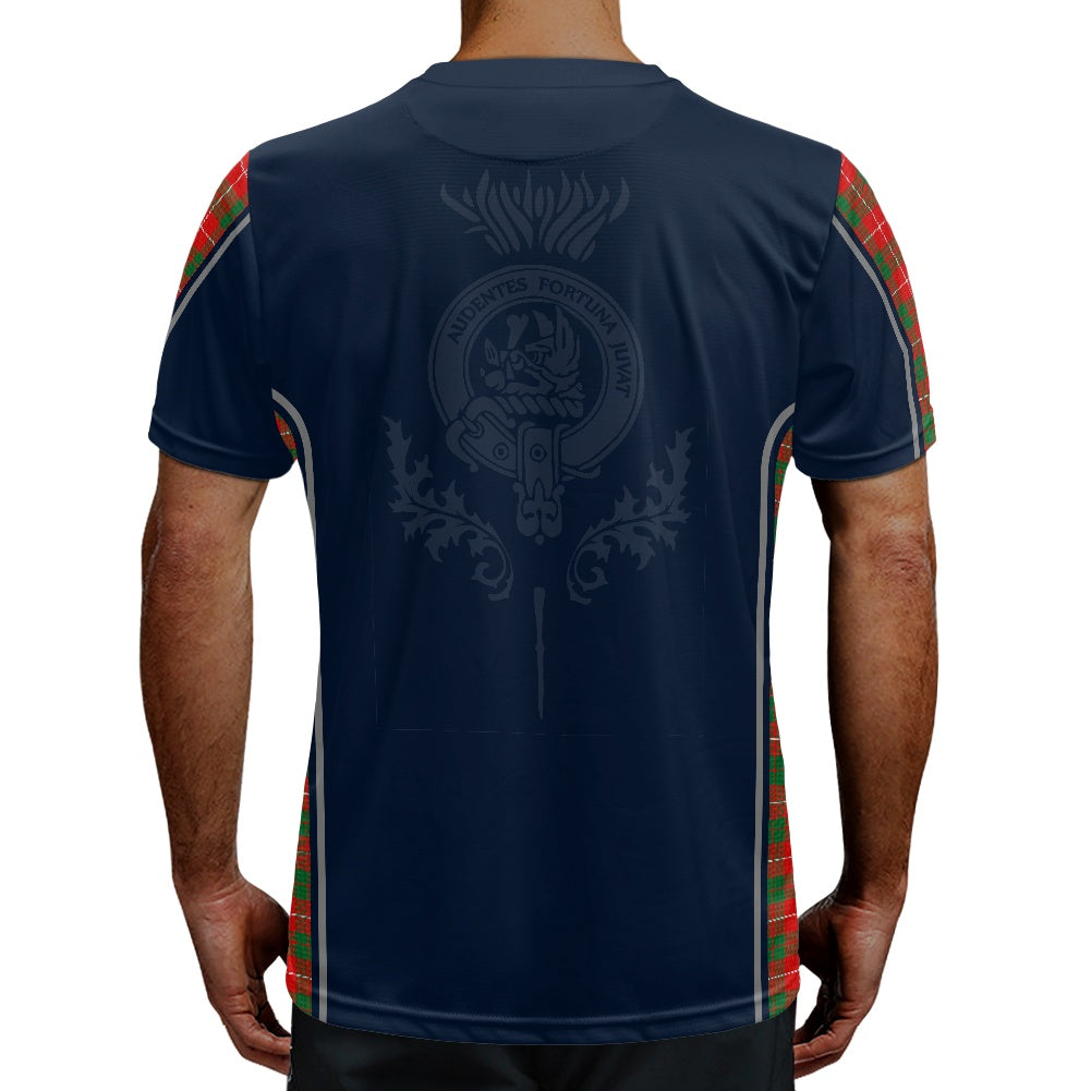 Clan MacKinnon Crest & Tartan Football Shirt