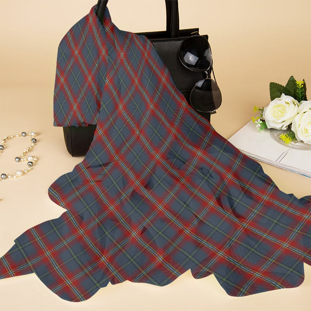 Breizh | Breton | Bretagne Bro-Naoned Tartan Chiffon Scarf Bias