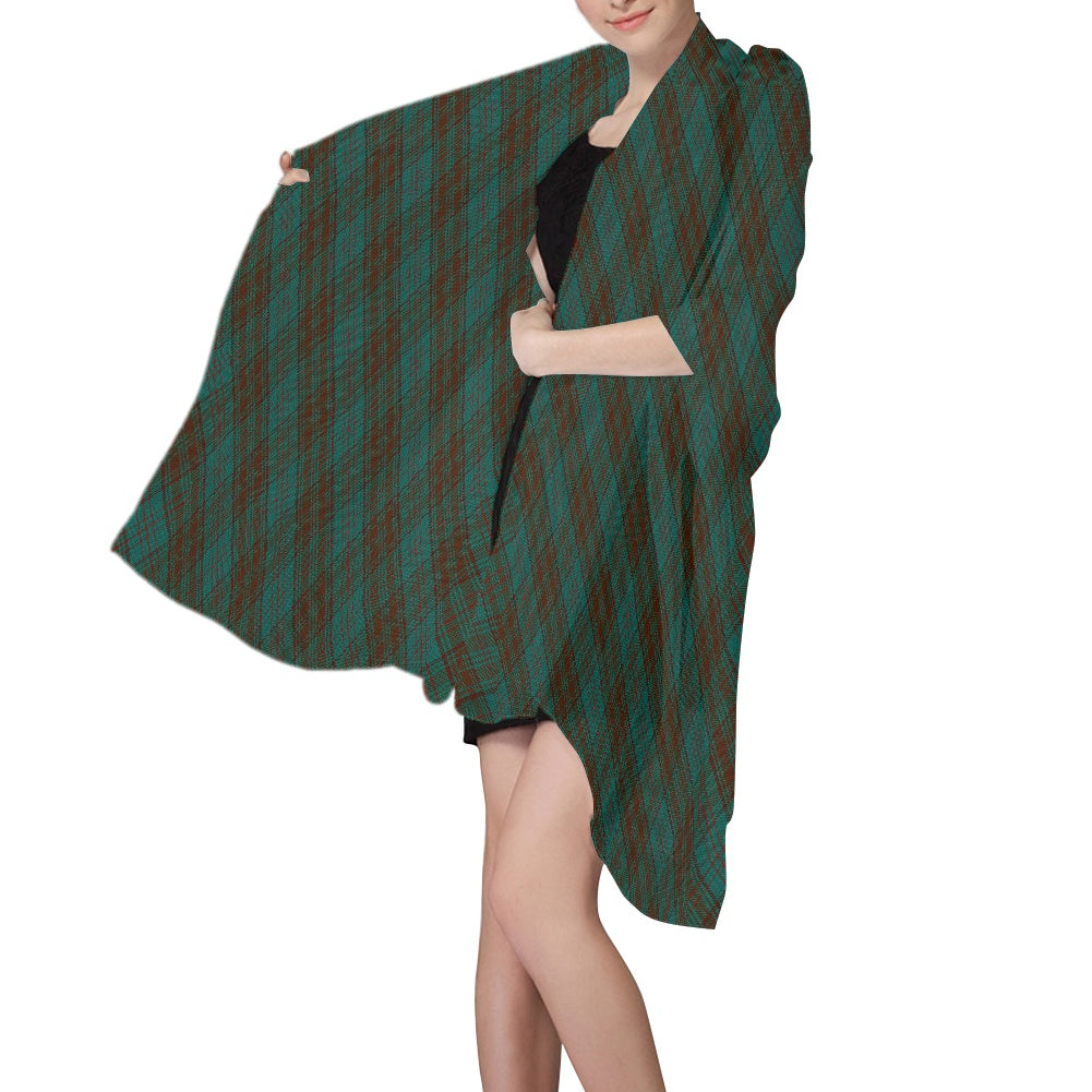 Irish County Dublin Tartan Bias Chiffon Scarf