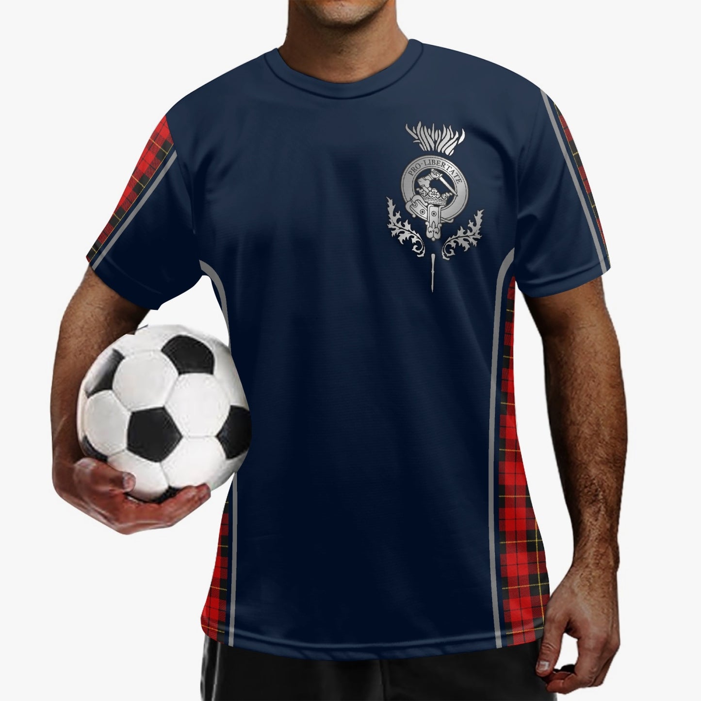 Clan Wallace Crest & Tartan Soccer Jersey