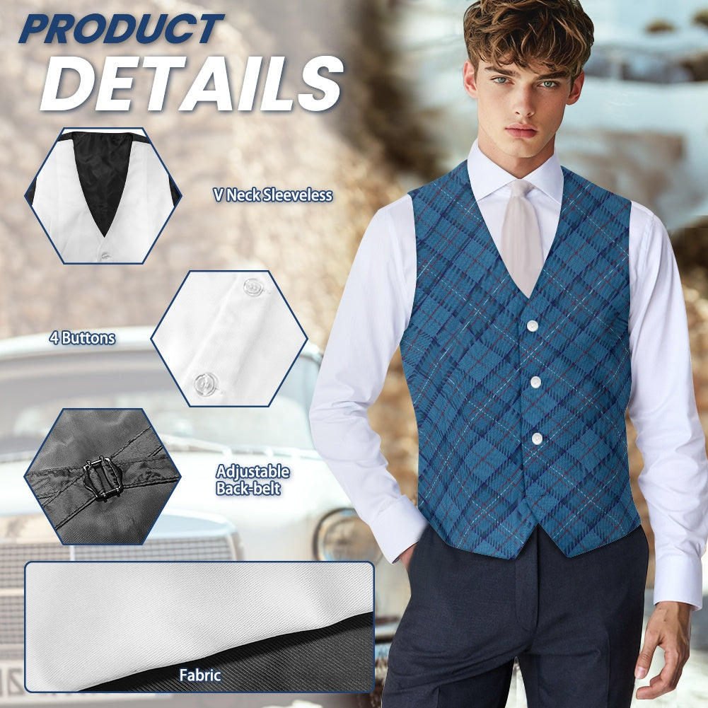 RAF Tartan Bias Suit vest jacket