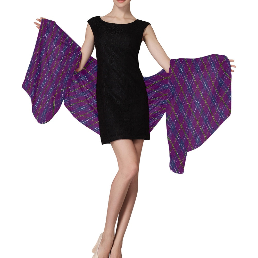Clan Jackson Tartan Bias Chiffon Scarf
