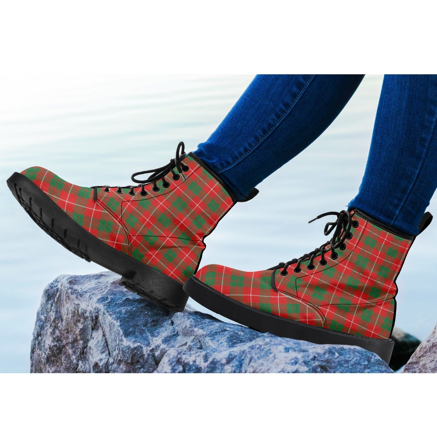 Clan MacKinnon Tartan Leather Boots