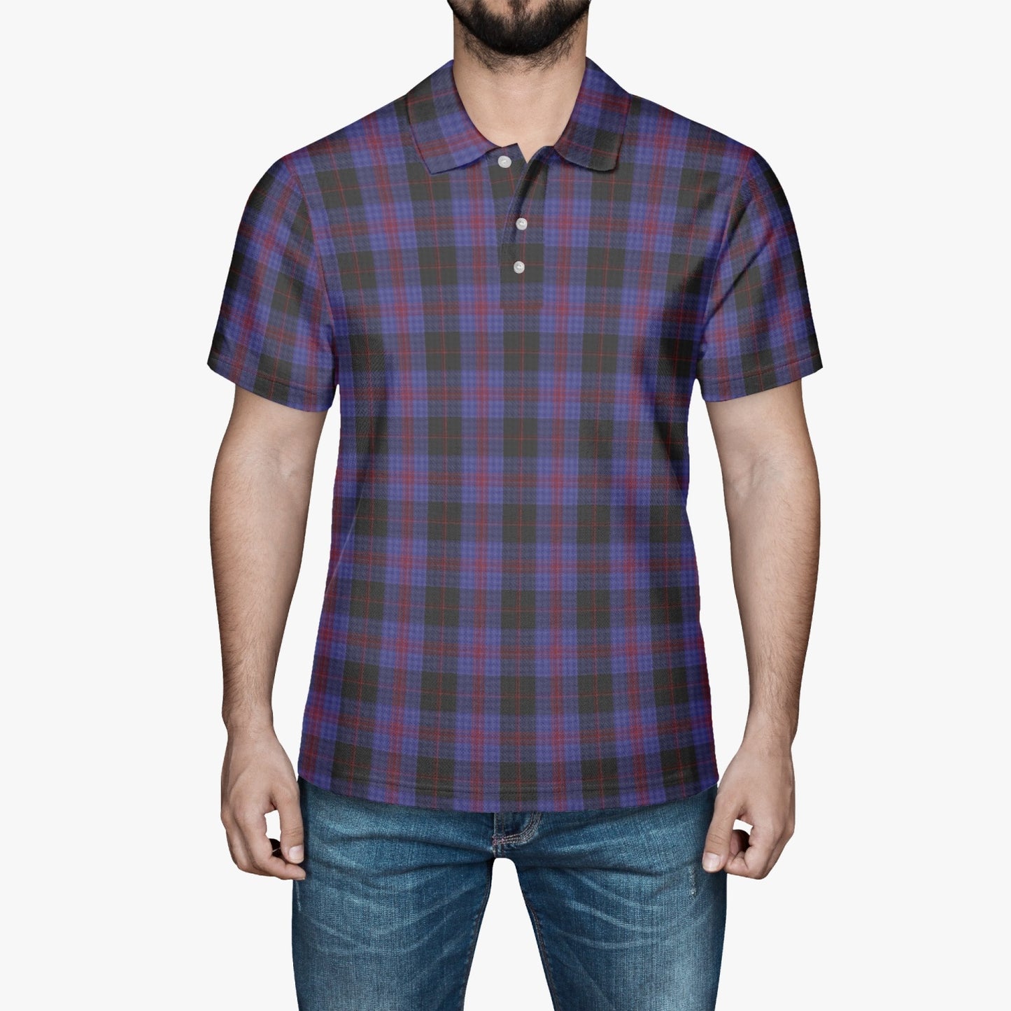 Angus District Tartan Polo Shirt