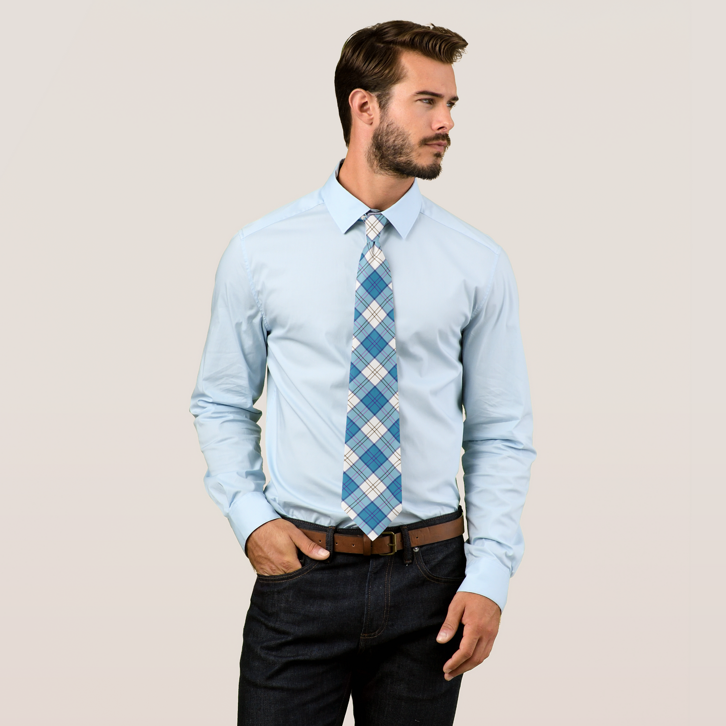 Dance - Lennox Turquoise Tartan Necktie