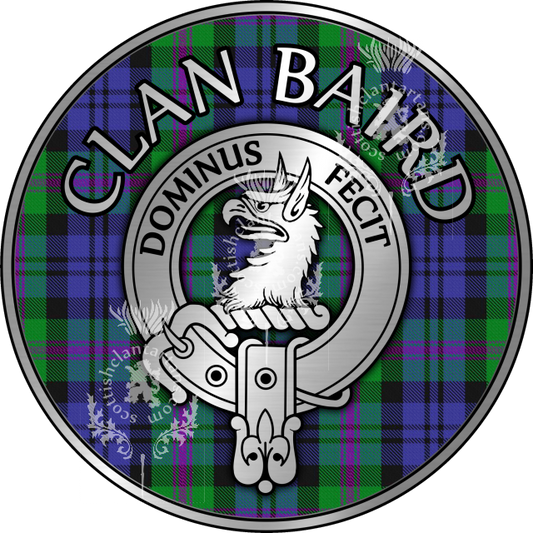 Digital Download - Clan Baird Crest & Tartan 24" 300dpi PNG