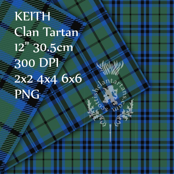 Digital Download - Clan Keith Tartan 12" 300dpi PNG