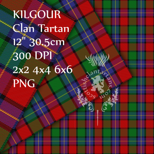 Digital Download - Clan Kilgour Tartan 12" 300dpi PNG