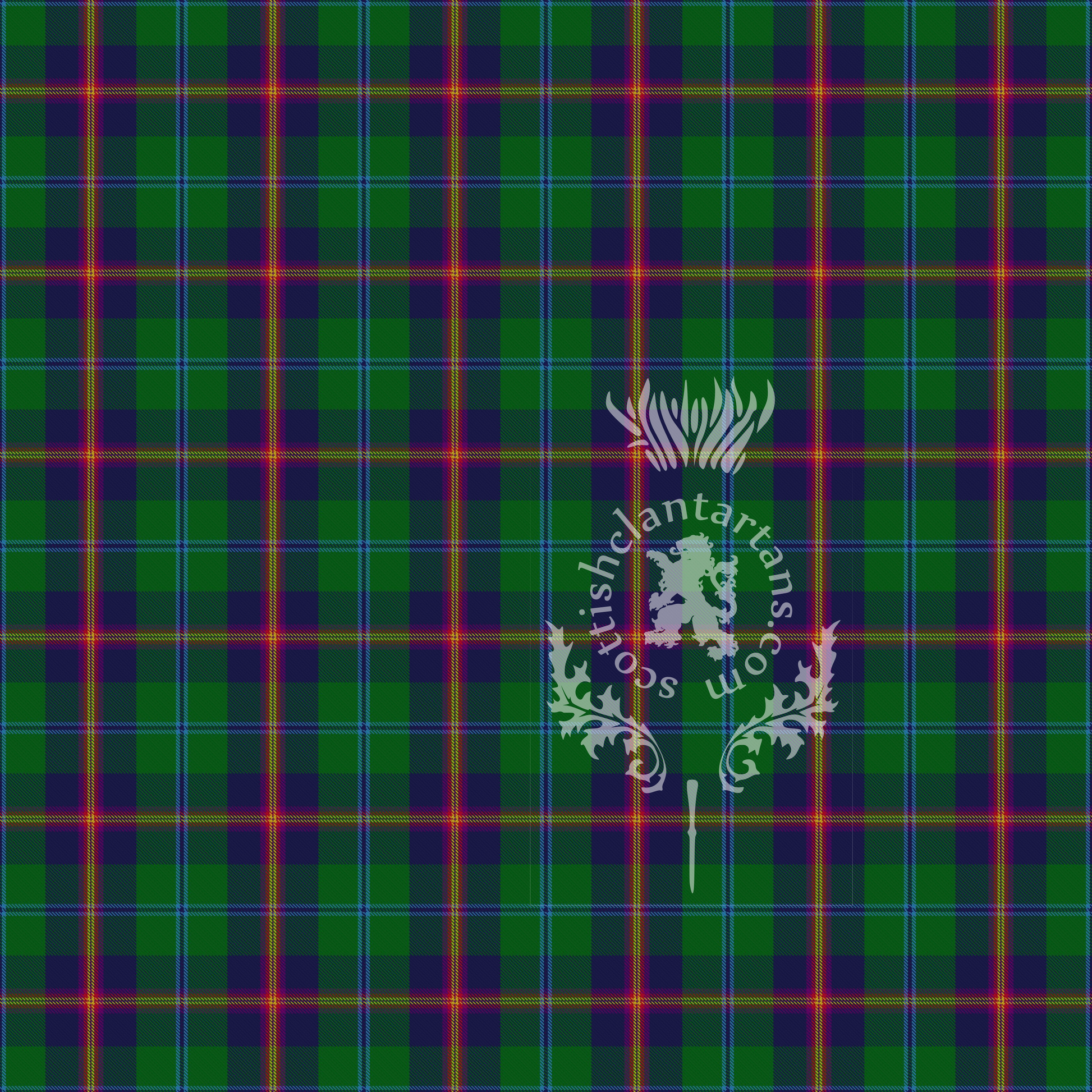 Digital Download - Clan Young Tartan 12" 300dpi PNG