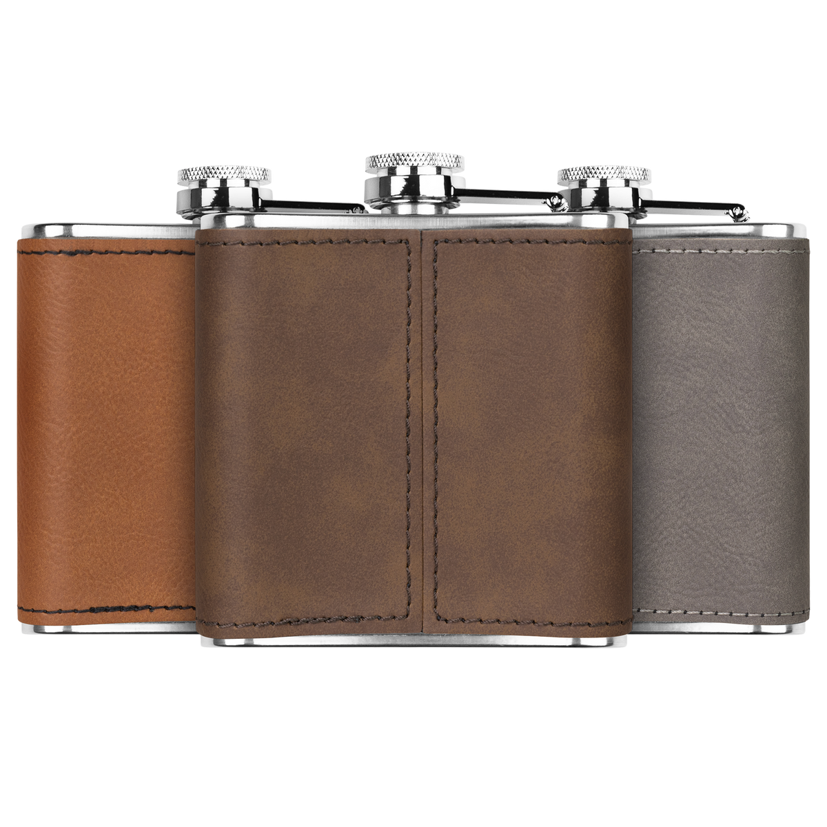 Clan Campbell Crest Leather Wrapped 6 oz Flask