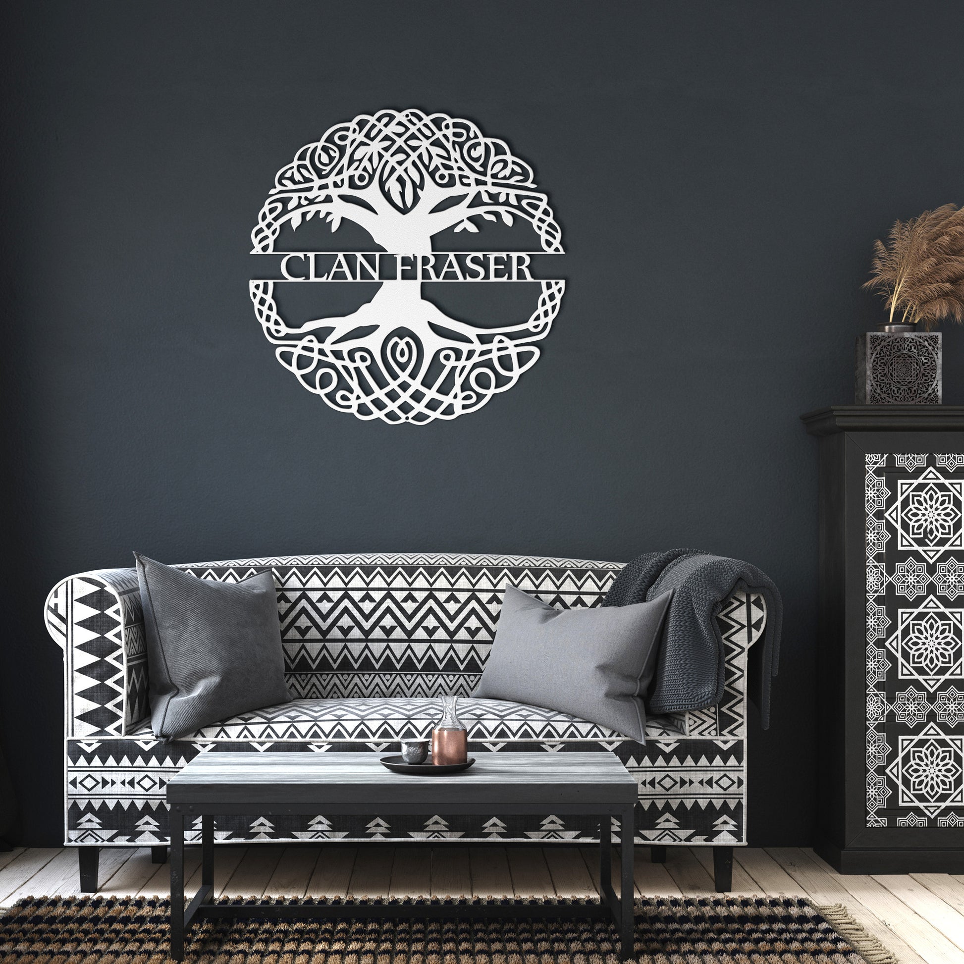 Clan Fraser | Celtic Tree of Life | Metal Wall Art