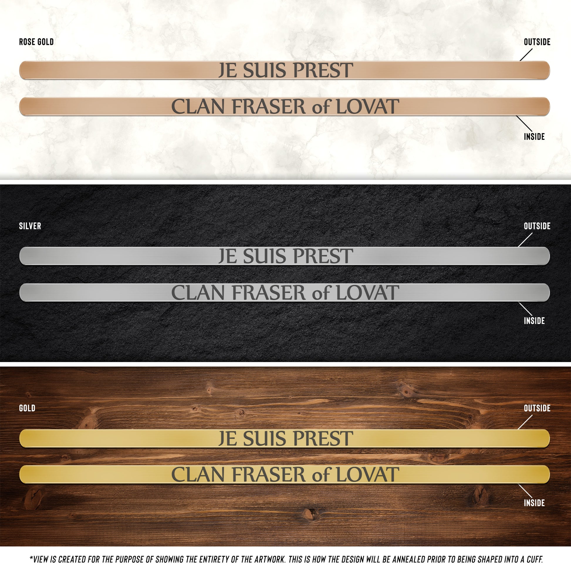 Clan Fraser of Lovat | Motto | Cuff Bracelet